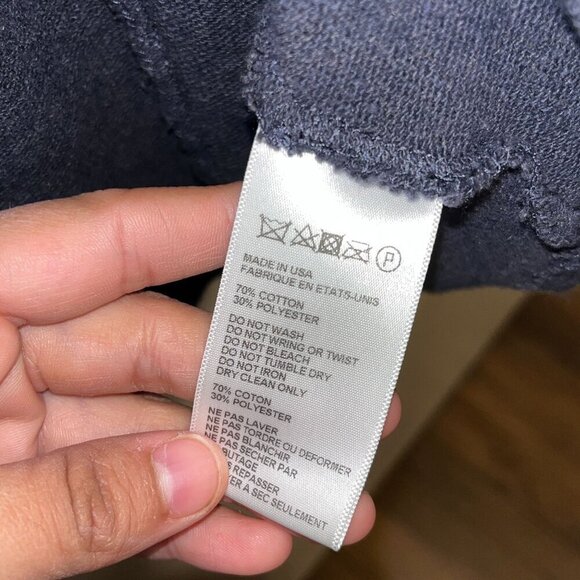 Anthropologie Black Tie-Front Cardigan Sweater By Saturday/Sunday Cotton/Polyest - Picture 4 of 11